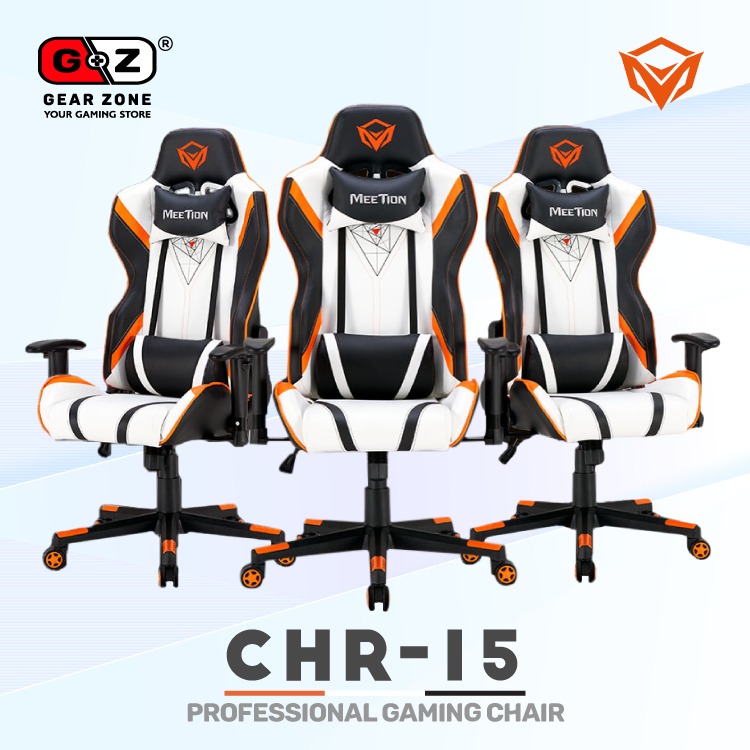 Chaise Gamer MeeTion White 180 ° Adjustable Backrest- Gaming Chair - Setup Gaming - Gearzone.ma | N°1 du Gaming au Maroc