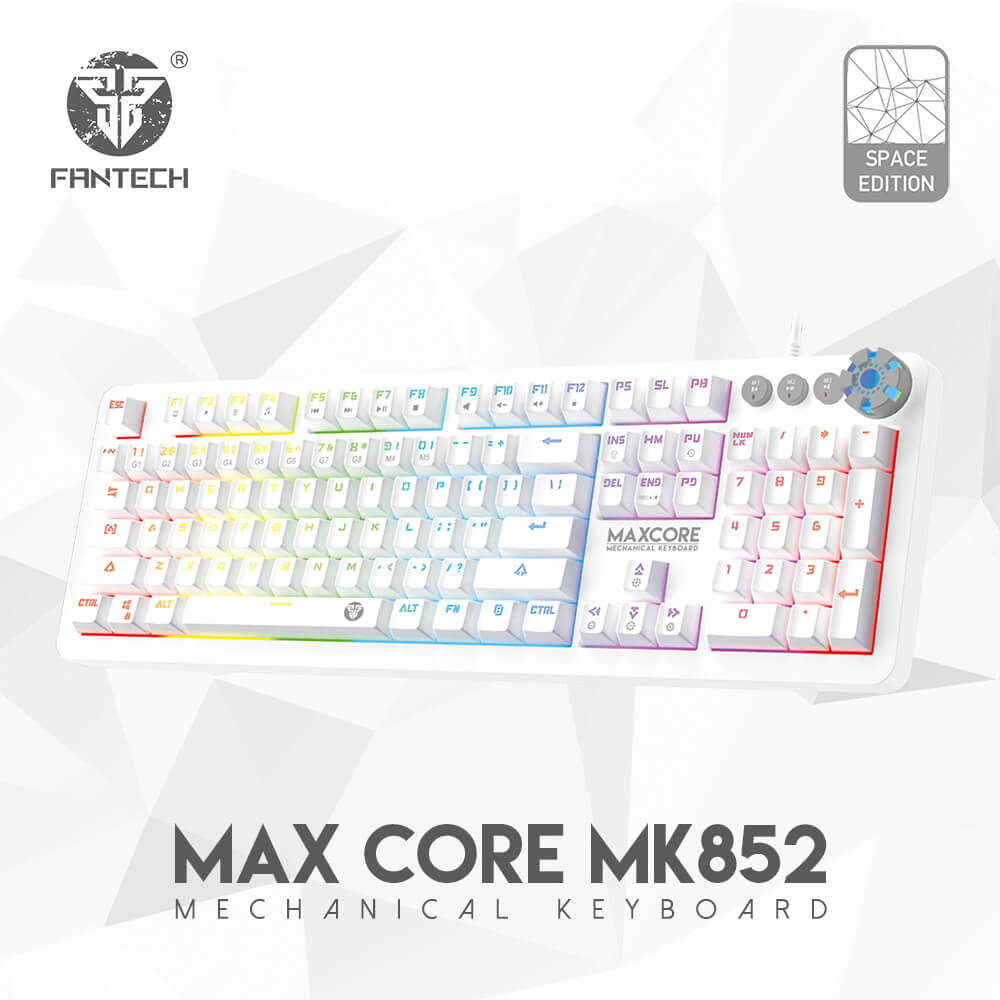 Space Edition blanc : Clavier mécanique Fantech MK852 Max Core Space Edition (blanc)
