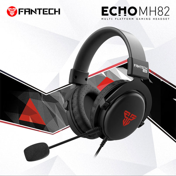 Casque gamer Fantech MH82 Echo noir avec micro mousse détachable