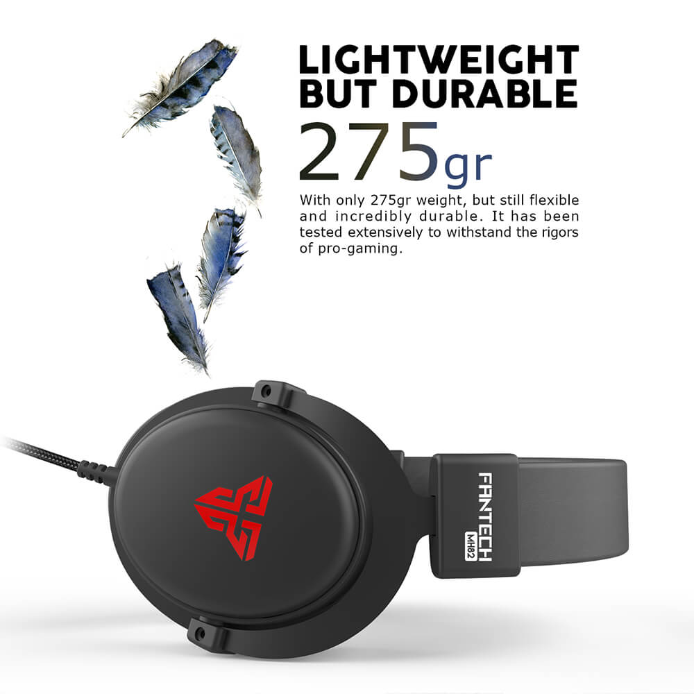 Casque Fantech MH82 Echo de profil, léger et résistant