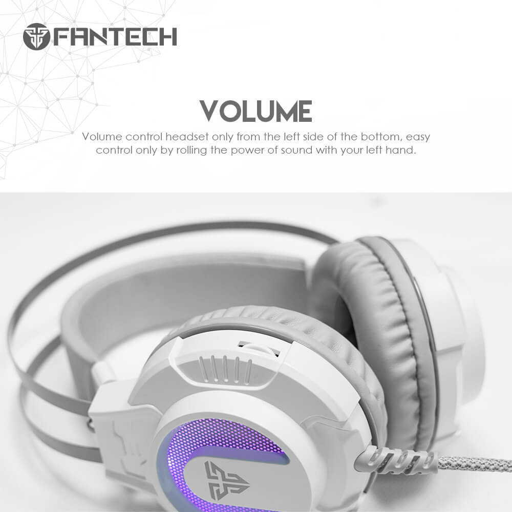 Molette de volume sous l'écouteur gauche du Fantech HG17s