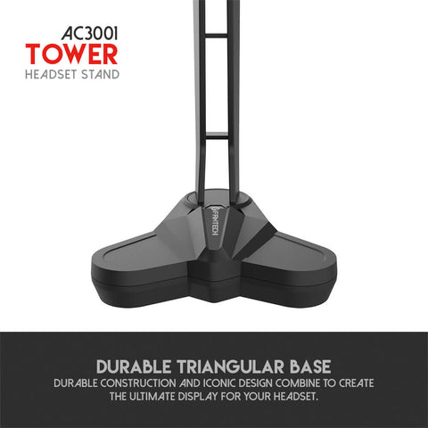 FANTECH AC3001 Black Gaming Headset/Headphone Stand - Casque Gamer - Setup Gaming - Gearzone.ma | N°1 du Gaming au Maroc