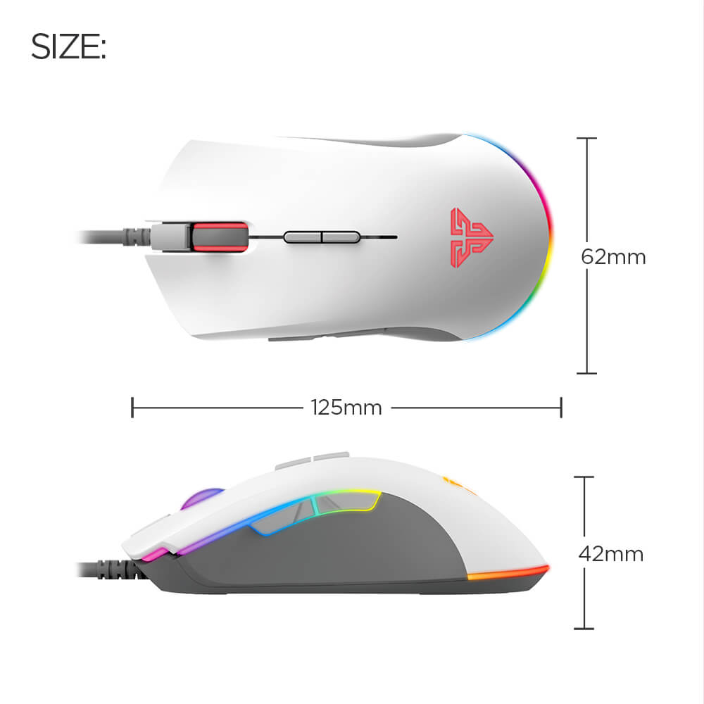 Dimensions de la Fantech X17 Blake : 125 × 62 × 42 mm
