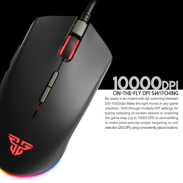 Fantech X17 Blake noire : 200 à 10 000 DPI réglables à la volée