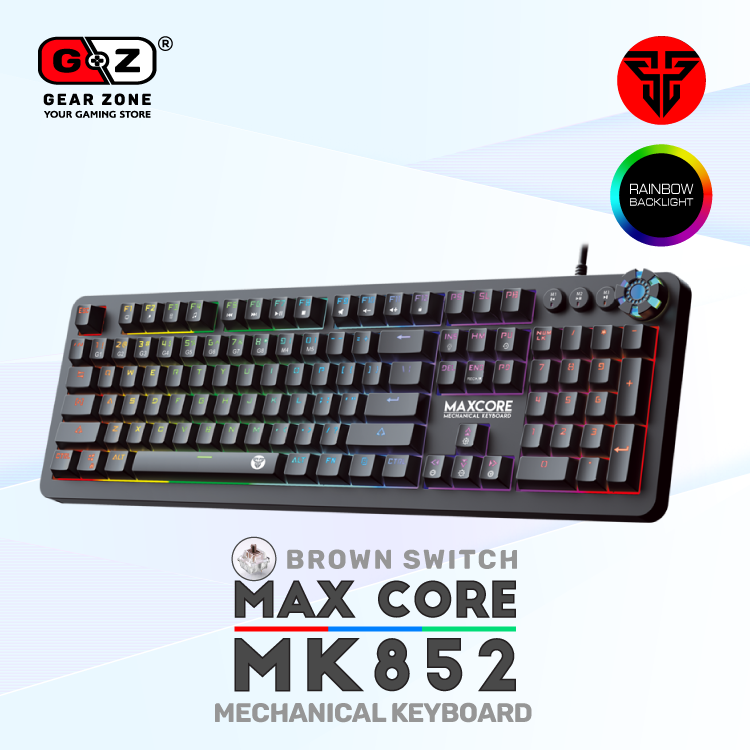 Clavier mécanique Fantech MK852 Max Core noir brown switch, rétroéclairage RGB Image principale du produit