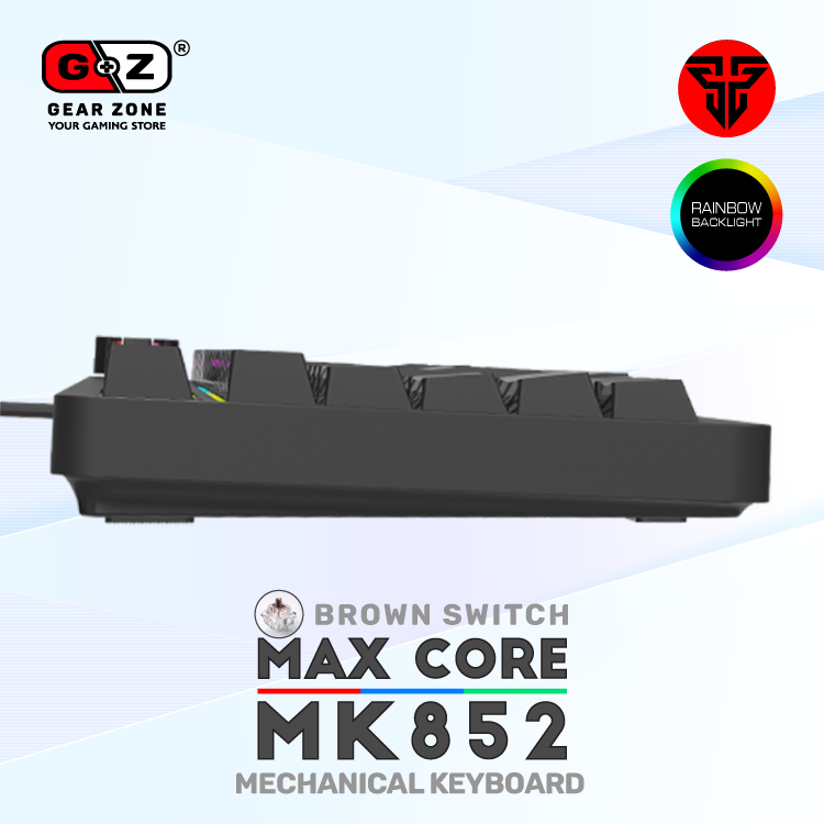 Profil du clavier Fantech MK852 Max Core avec pieds relevés