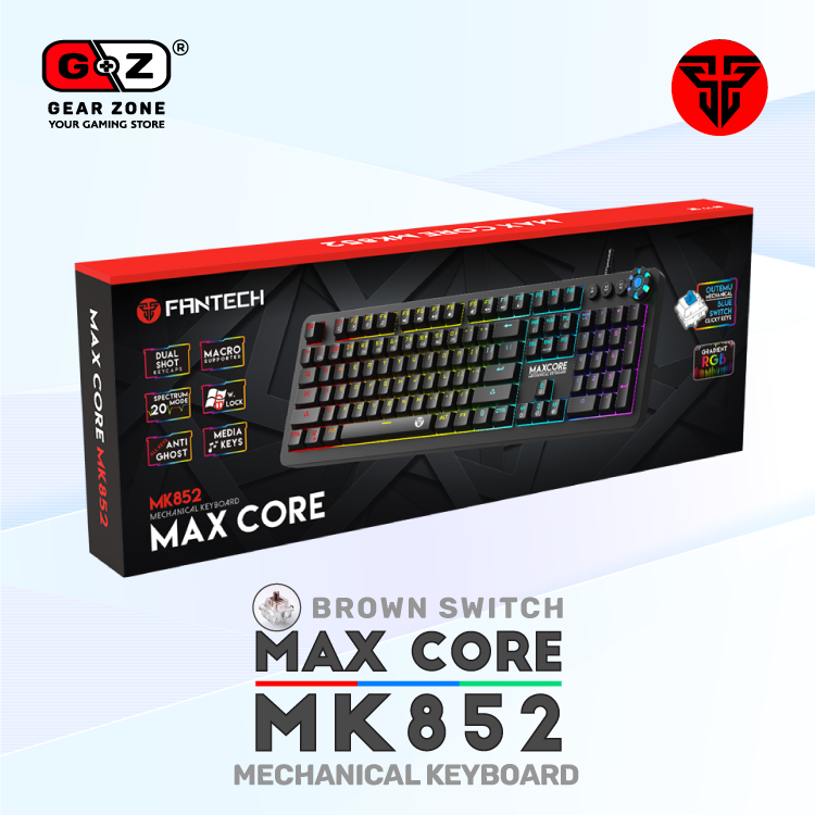 Clavier Mécanique Brown Switch Fantech MK852 - Clavier Mécanique Gamer - Setup Gaming - Gearzone.ma | N°1 du Gaming au Maroc