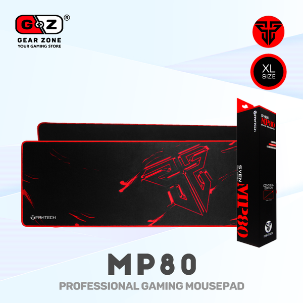 Tapis de souris gamer XL Fantech MP80 Sven noir et rouge avec sa boîte