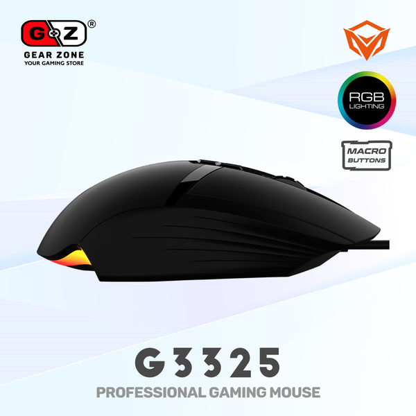 Souris MeeTion G3325 vue de l'arrière avec éclairage RGB
