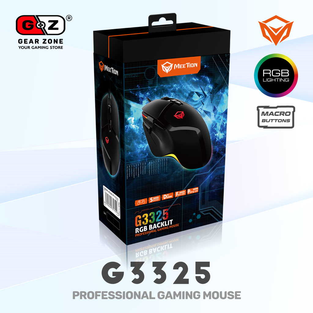 Boîte de la souris gamer MeeTion G3325 RGB Backlit