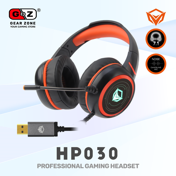 Casque MeeTion HP030 avec micro et câble USB plaqué or