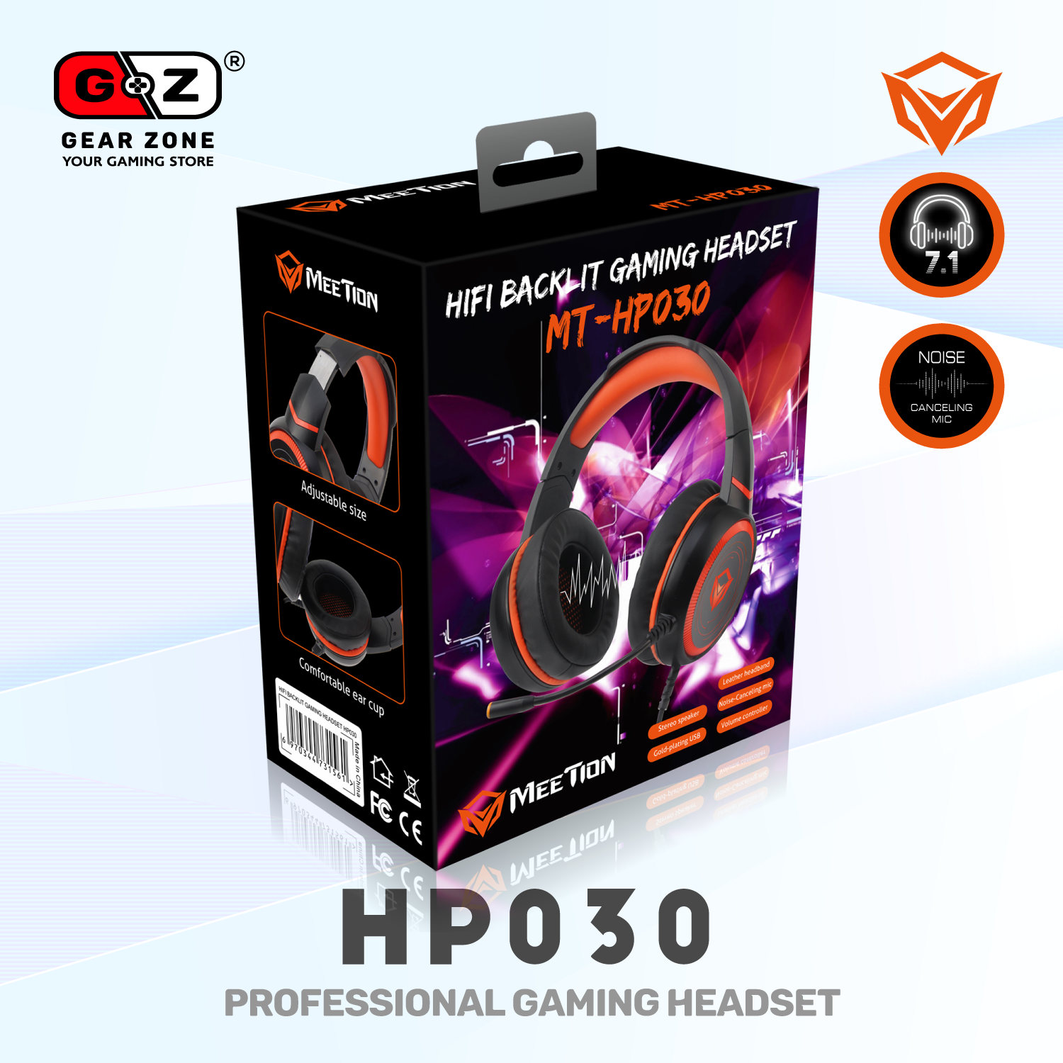 Casque Gamer 7.1 MeeTion HP030 Gaming Headset - Casque Gamer 7.1 - Setup Gaming - Gearzone.ma | N°1 du Gaming au Maroc