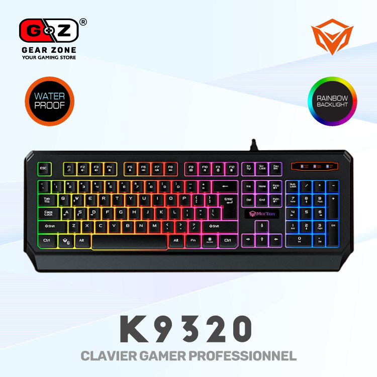 Clavier Gamer MeeTion K9320 Gaming Keyboard - Clavier Gamer - Setup Gaming - Gearzone.ma | N°1 du Gaming au Maroc