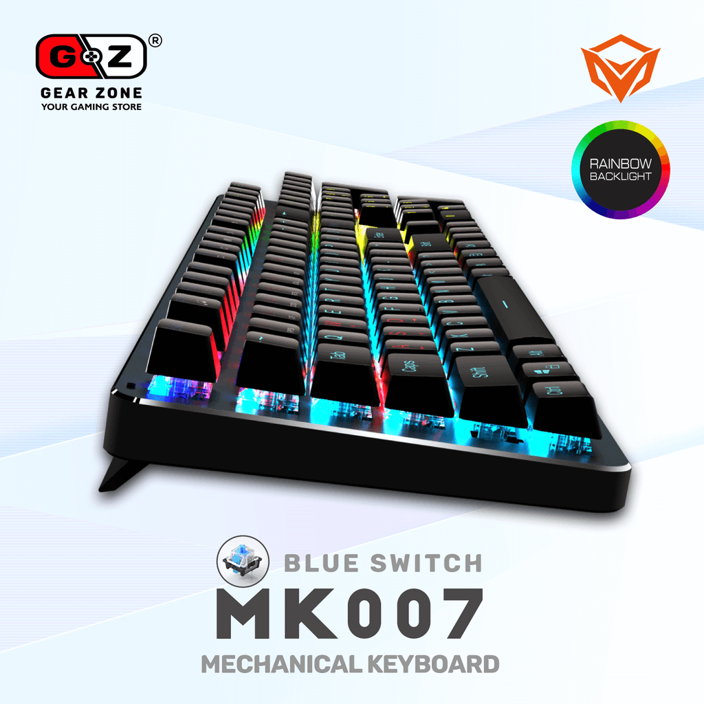 Switchs bleus et keycaps flottantes du clavier mécanique MeeTion MK007