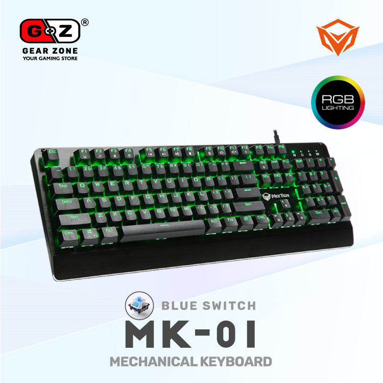 RGB Clavier Mécanique Blue Switch MeeTion MK01 - Clavier Mécanique - Setup Gaming - Gearzone.ma | N°1 du Gaming au Maroc