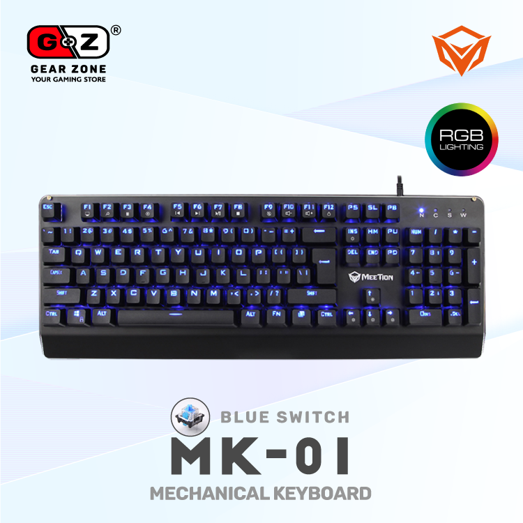 RGB Clavier Mécanique Blue Switch MeeTion MK01 - Clavier Mécanique –