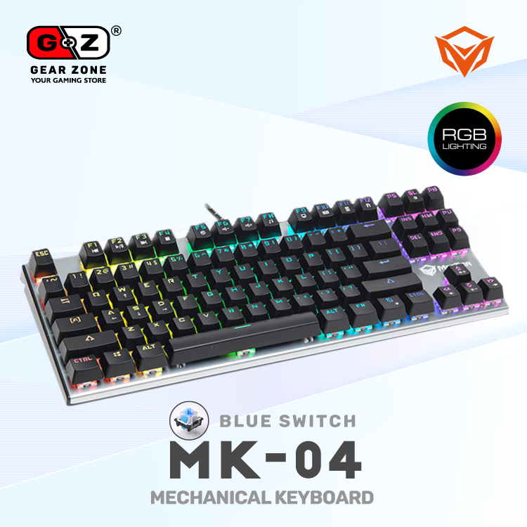 Clavier mécanique TKL MeeTion MK04 blue switch, rétroéclairage RGB Image principale du produit
