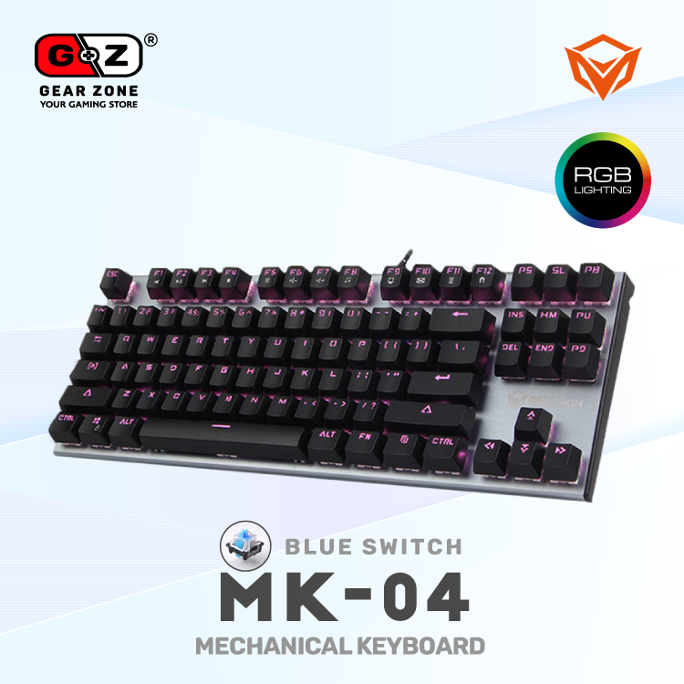 Clavier mécanique compact MeeTion MK04 éclairé en violet