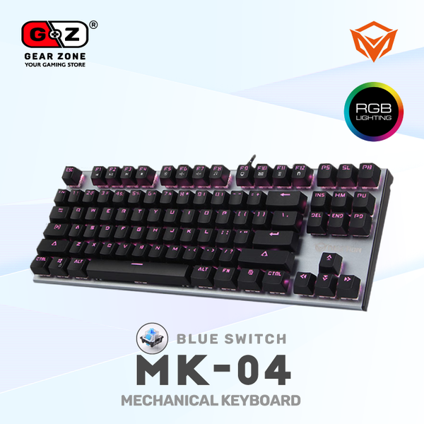 Clavier mécanique compact MeeTion MK04 éclairé en violet