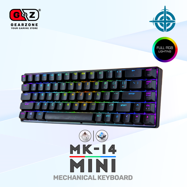 Clavier mécanique compact Magic Refiner MK14 noir vu de biais