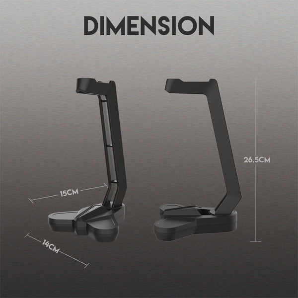 Dimensions du support Fantech AC3001 Tower : 26,5 × 15 × 14 cm