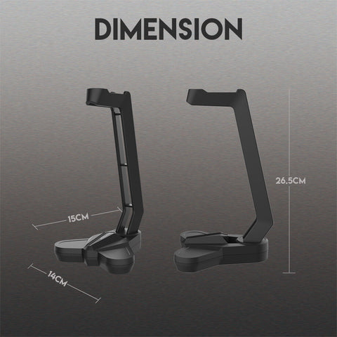 FANTECH AC3001 Black Gaming Headset/Headphone Stand - Casque Gamer - Setup Gaming - Gearzone.ma | N°1 du Gaming au Maroc