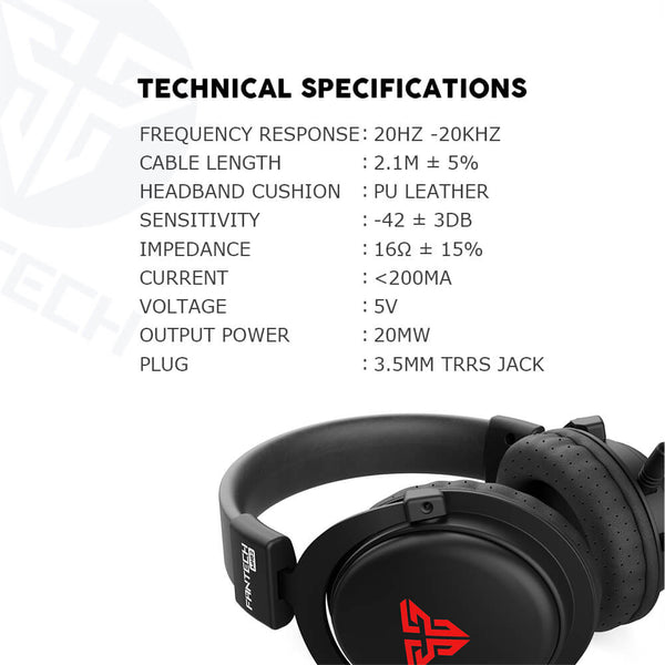 Caractéristiques techniques du casque Fantech MH82 Echo