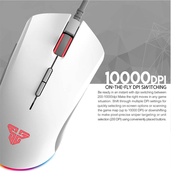 Fantech X17 Blake blanche : 200 à 10 000 DPI réglables à la volée