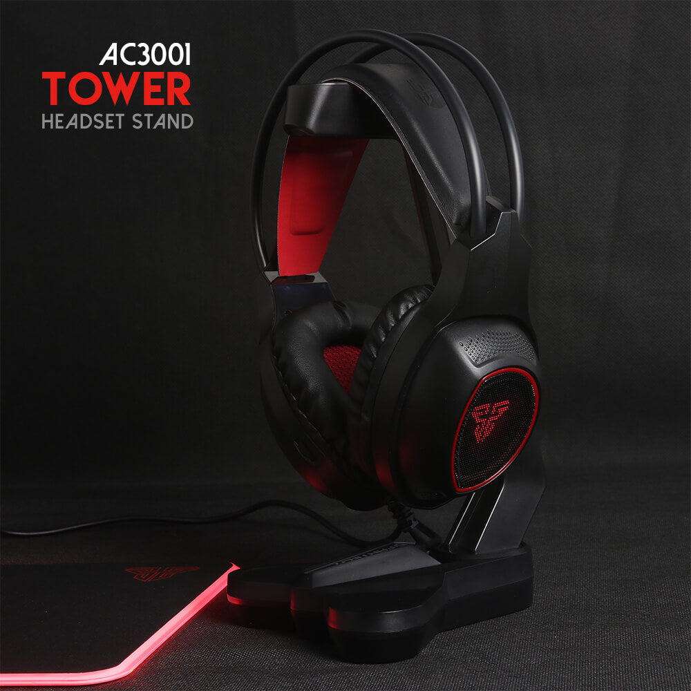 FANTECH AC3001 Red Gaming Headset/Headphone Stand - Casque Gamer - Setup Gaming - Gearzone.ma | N°1 du Gaming au Maroc