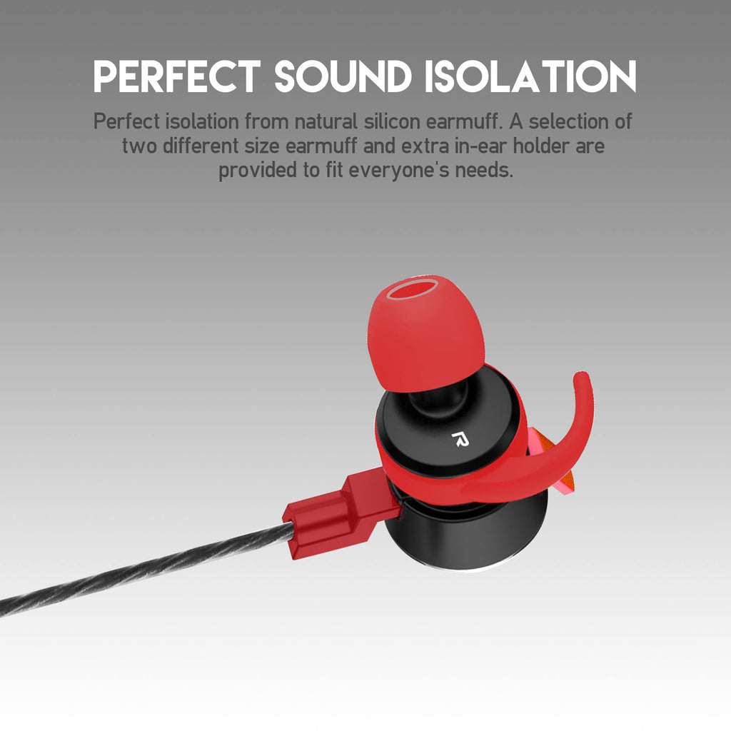 Embout en silicone et ailette des écouteurs Fantech EG2 Scar