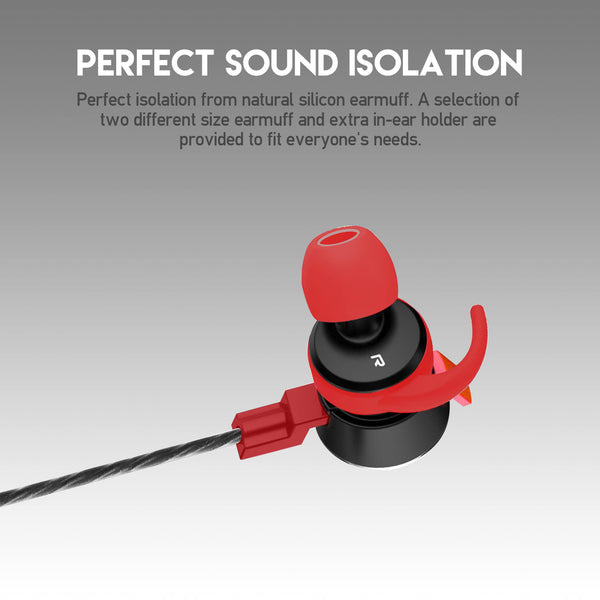 Embout en silicone et ailette des écouteurs Fantech EG2 Scar
