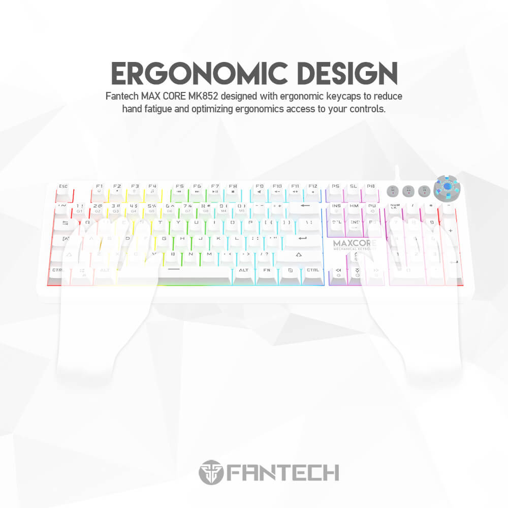 Keycaps ergonomiques du clavier Fantech MK852 Max Core Space Edition